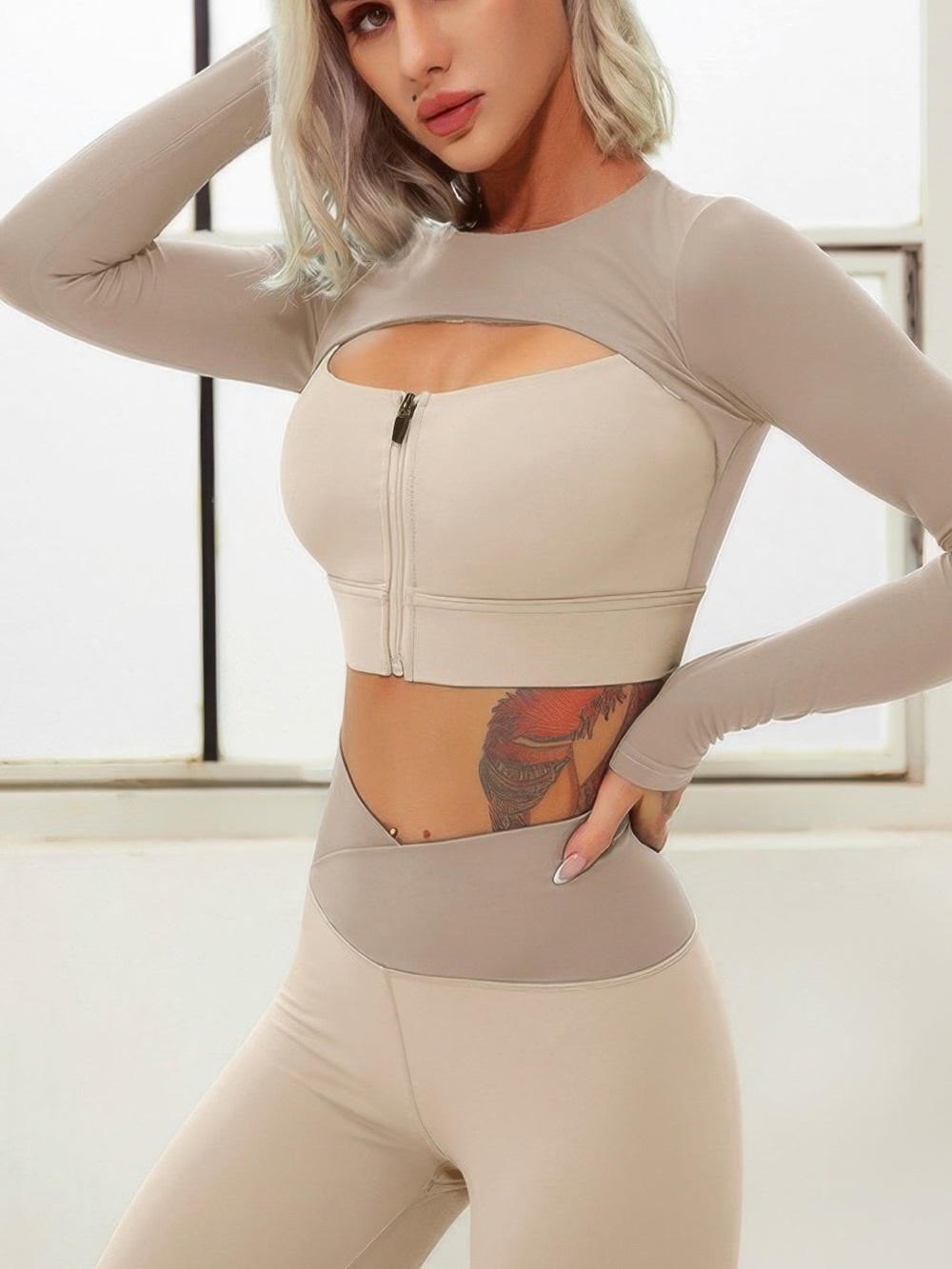 Color Block Two Piece Set - Picture 2 of 3